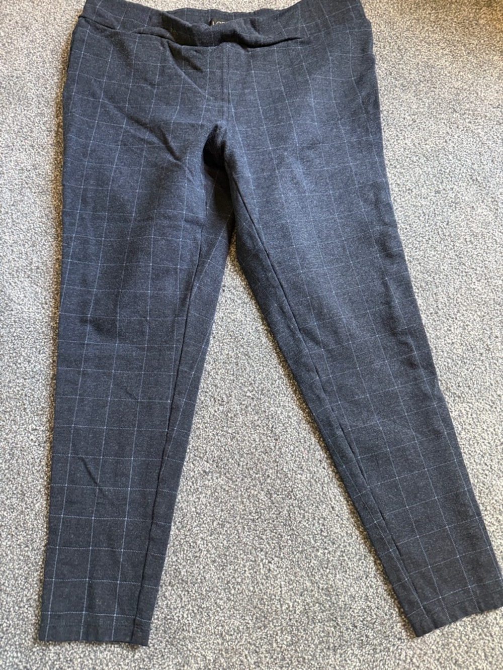 LOFT navy Windowpane leggings